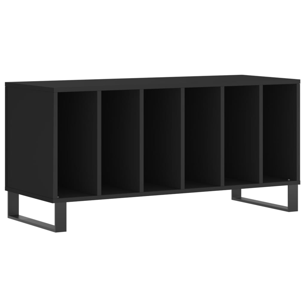 Comodă discuri, negru, 100x38x48 cm, lemn prelucrat GartenMobel Dekor