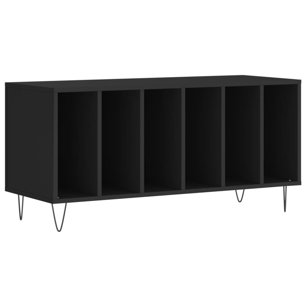 Comodă discuri, negru, 100x38x48 cm, lemn prelucrat GartenMobel Dekor