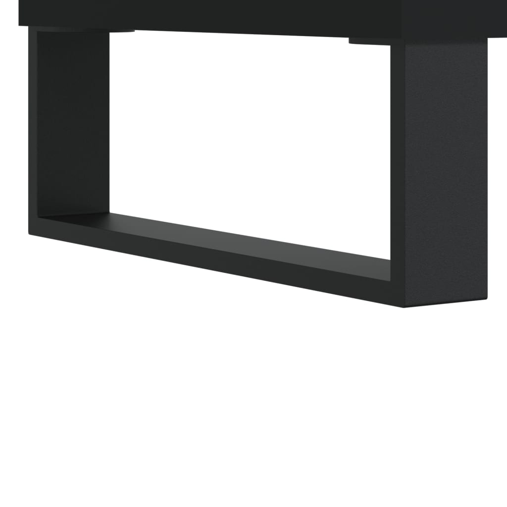 Comodă discuri, negru, 100x38x48 cm, lemn prelucrat GartenMobel Dekor
