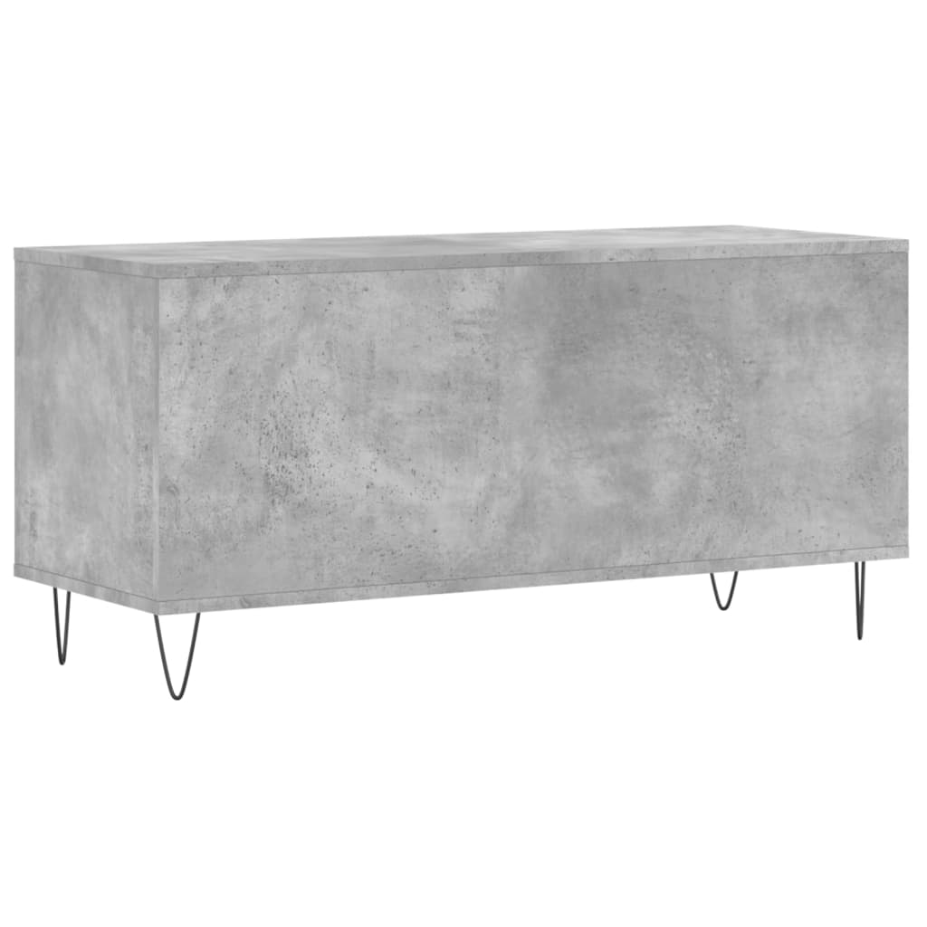 Dulap pentru discuri gri beton, 100x38x48 cm, lemn prelucrat GartenMobel Dekor