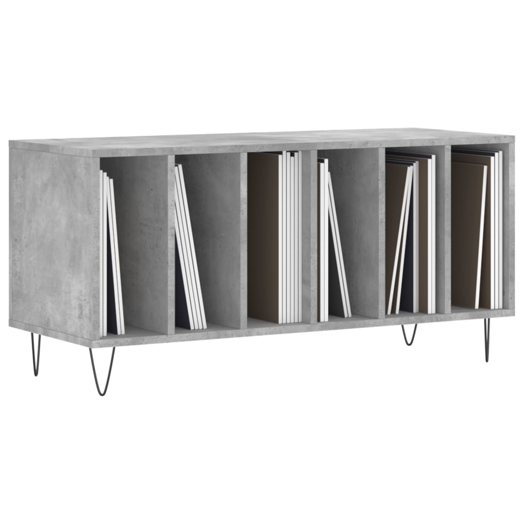 Dulap pentru discuri gri beton, 100x38x48 cm, lemn prelucrat GartenMobel Dekor