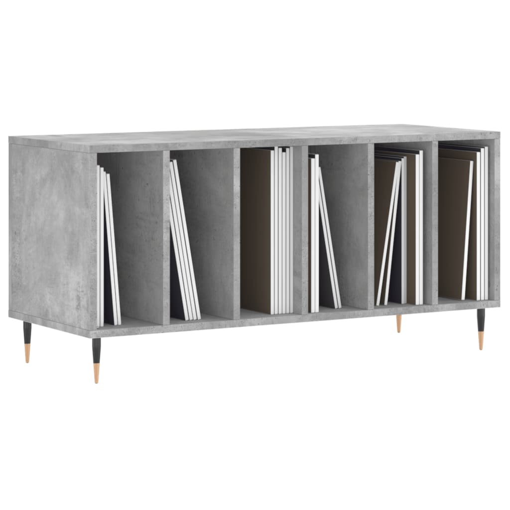 Dulap pentru discuri gri beton, 100x38x48 cm, lemn prelucrat GartenMobel Dekor