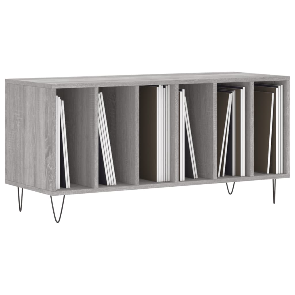 Dulap pentru discuri gri sonoma, 100x38x48 cm, lemn prelucrat GartenMobel Dekor