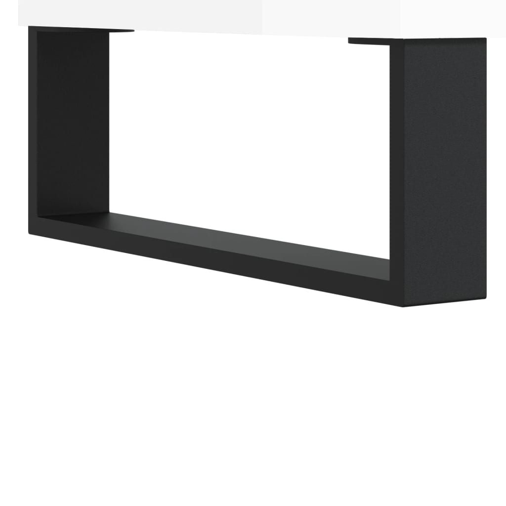 Dulap pt discuri, alb extralucios 74,5x38x48 cm lemn prelucrat GartenMobel Dekor
