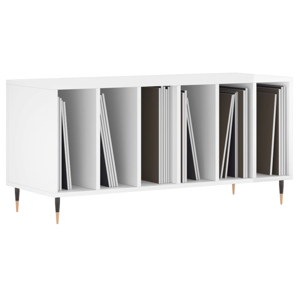 Dulapuri pentru discuri alb lucios 100x38x48 cm, lemn prelucrat GartenMobel Dekor