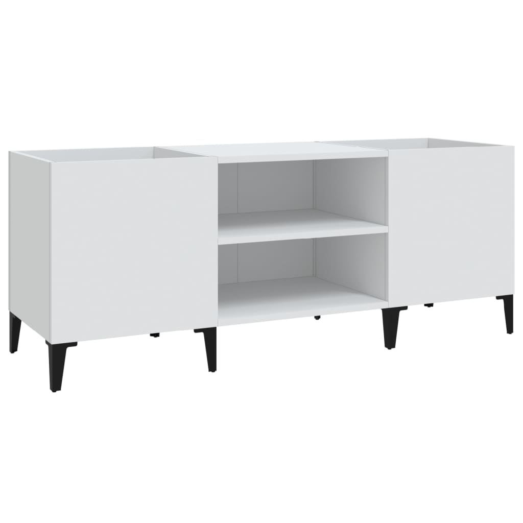 Comodă discuri, alb, 121x38x48 cm, lemn prelucrat GartenMobel Dekor