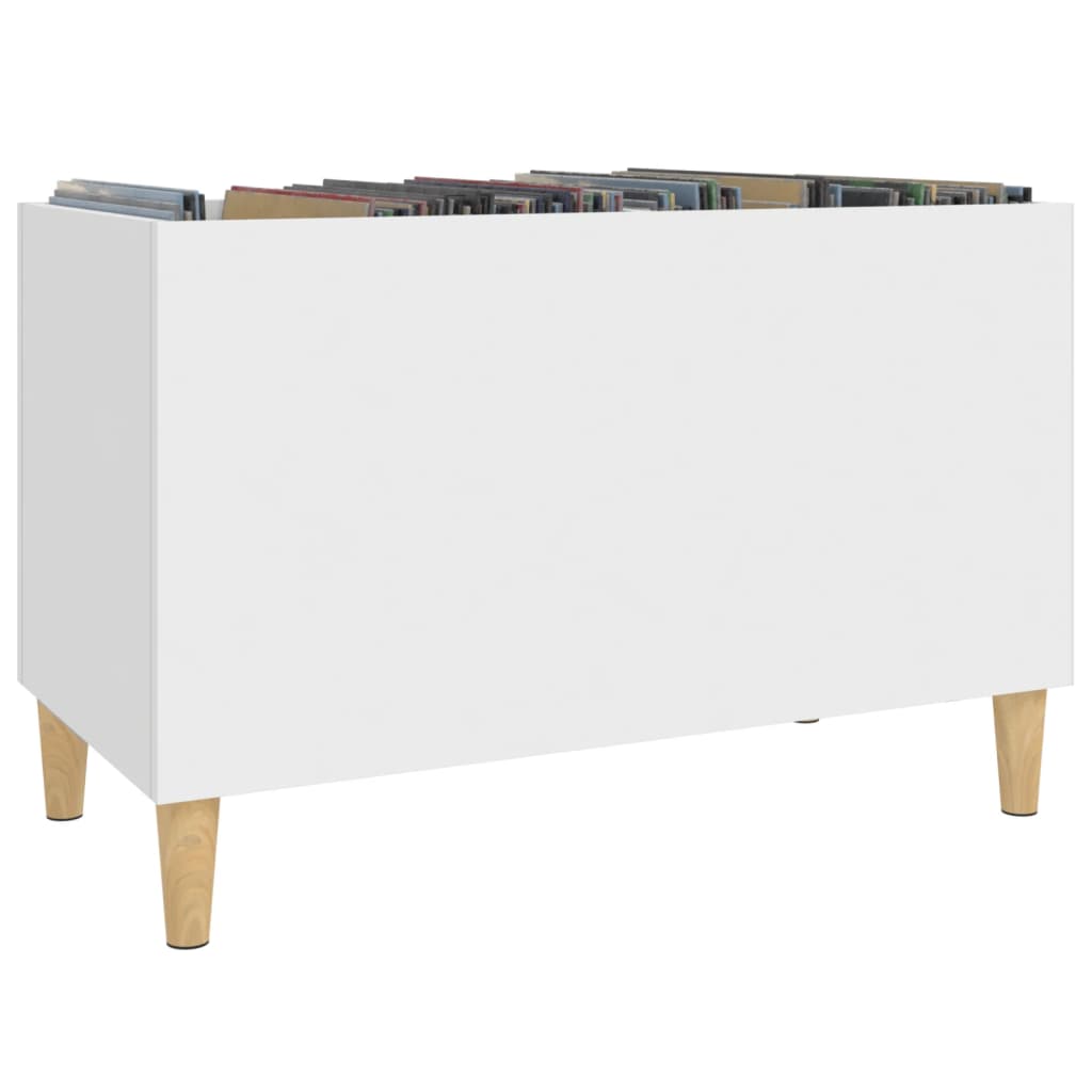 Dulap de discuri, alb, 74,5x38x48 cm, lemn prelucrat GartenMobel Dekor