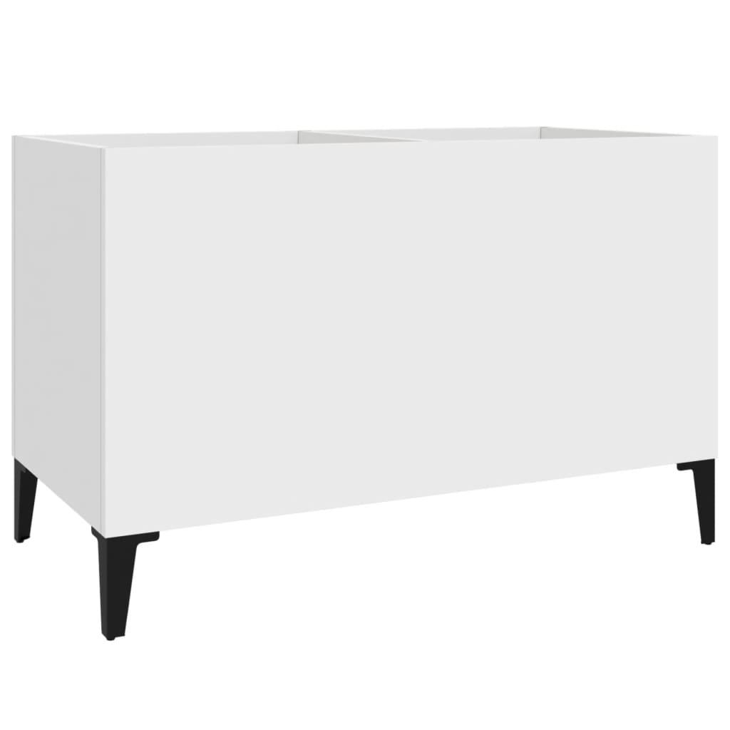Dulap de discuri, alb, 74,5x38x48 cm, lemn prelucrat GartenMobel Dekor