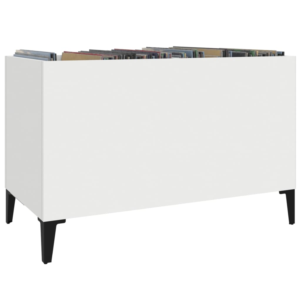 Dulap de discuri, alb, 74,5x38x48 cm, lemn prelucrat GartenMobel Dekor
