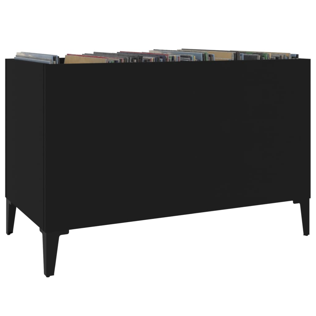 Dulap pentru discuri, negru, 74,5x38x48 cm, lemn prelucrat GartenMobel Dekor