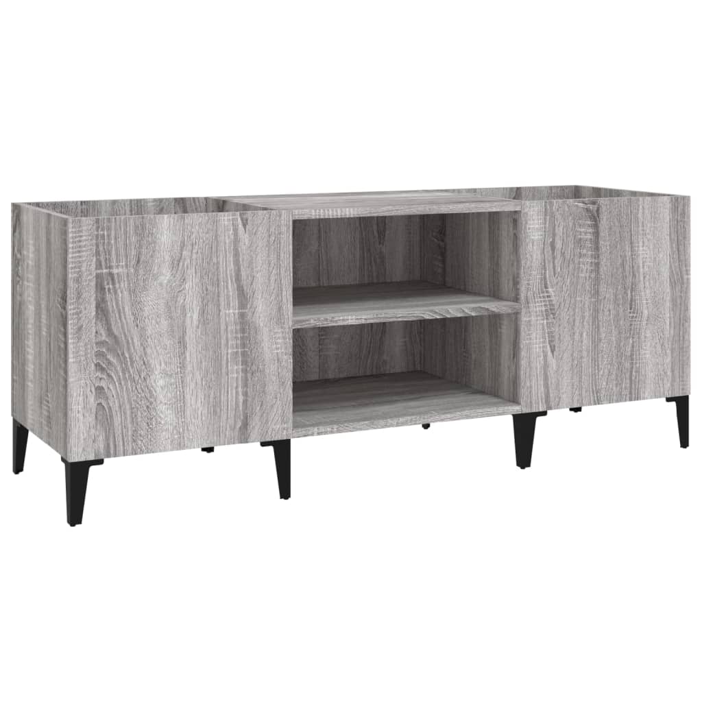 Dulap pentru discuri gri sonoma, 121x38x48 cm, lemn prelucrat GartenMobel Dekor