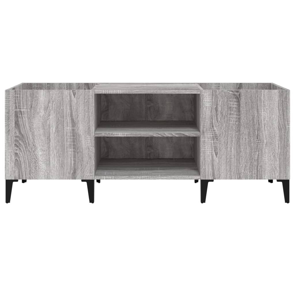 Dulap pentru discuri gri sonoma, 121x38x48 cm, lemn prelucrat GartenMobel Dekor