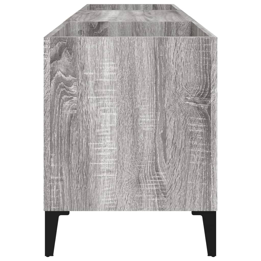 Dulap pentru discuri gri sonoma, 121x38x48 cm, lemn prelucrat GartenMobel Dekor