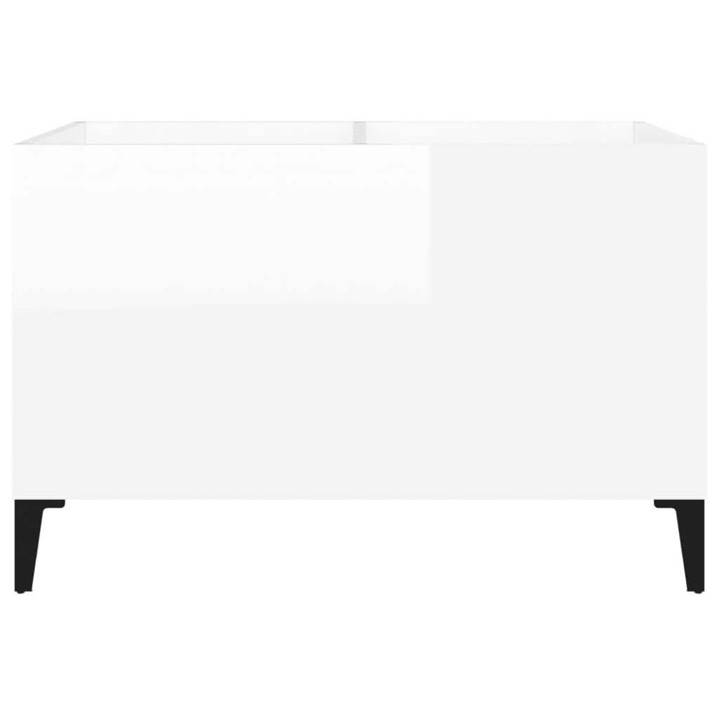Dulap pt discuri, alb extralucios 74,5x38x48 cm lemn prelucrat GartenMobel Dekor