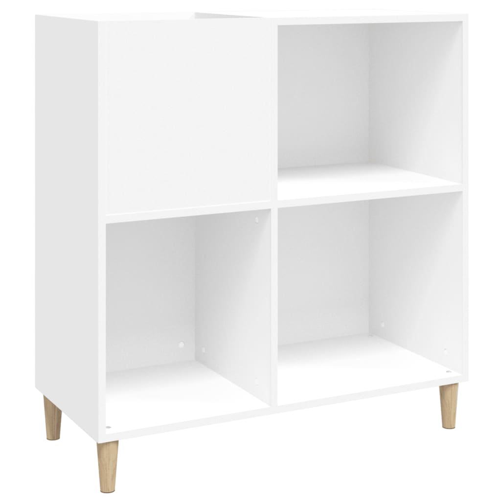Dulap pentru discuri, alb, 84,5x38x89 cm, lemn compozit GartenMobel Dekor