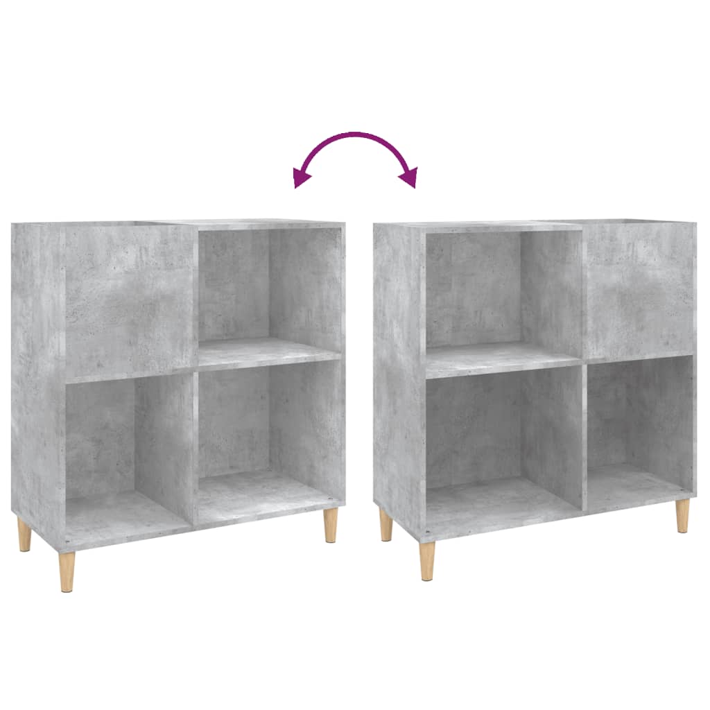 Dulap pentru discuri gri beton 84,5x38x89 cm lemn compozit GartenMobel Dekor