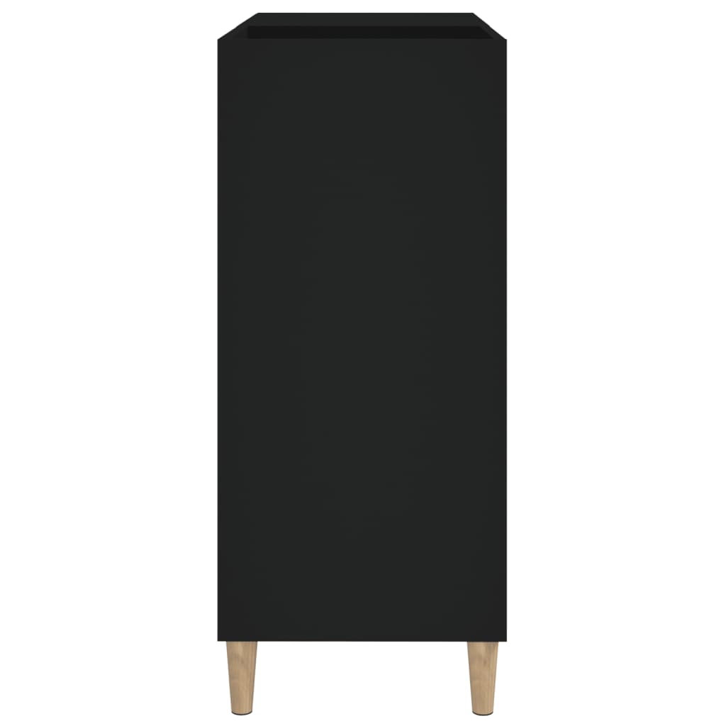 Dulap pentru discuri negru 84,5x38x89 cm lemn compozit GartenMobel Dekor