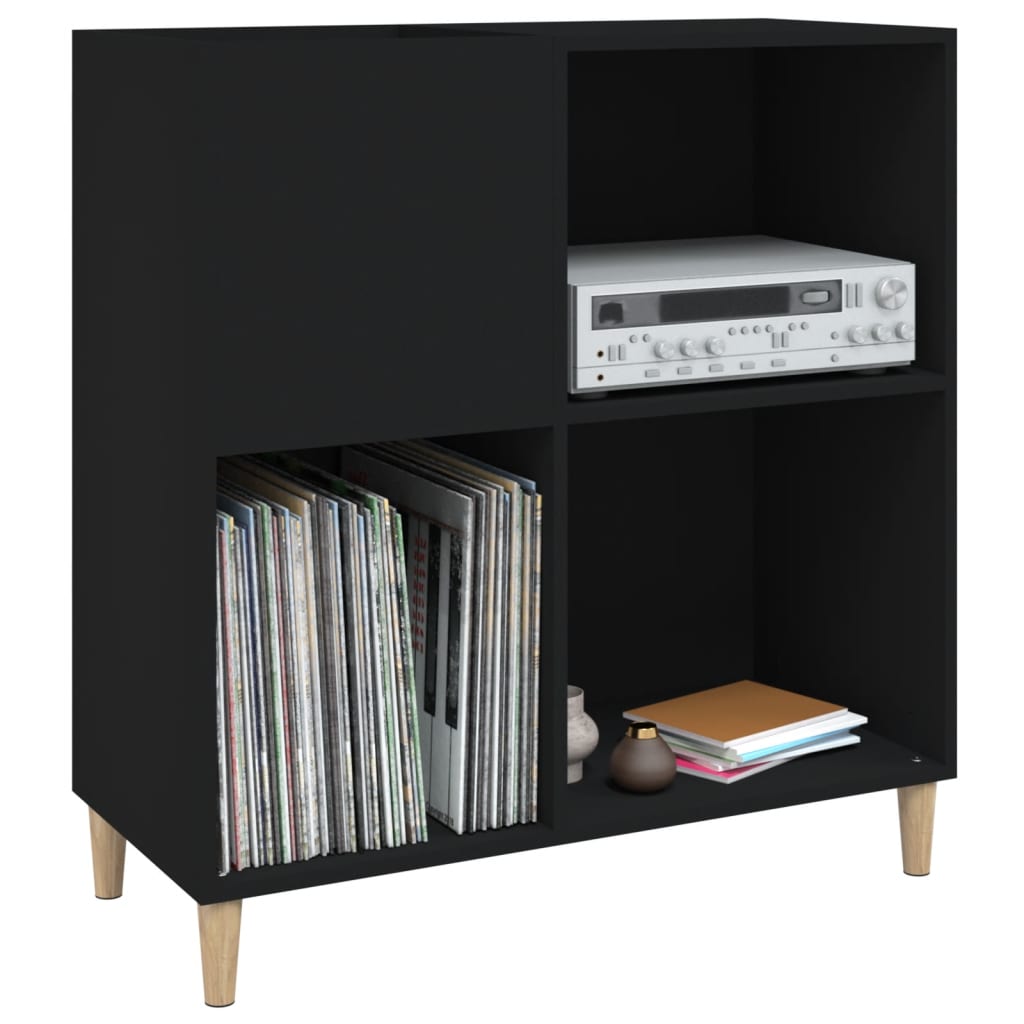 Dulap pentru discuri negru 84,5x38x89 cm lemn compozit GartenMobel Dekor