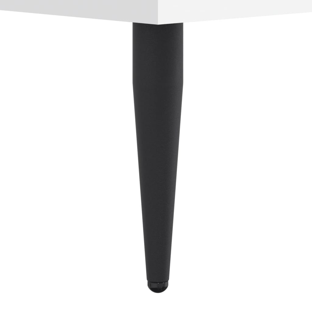 Cadru de pat, alb, 140x190 cm, lemn prelucrat GartenMobel Dekor