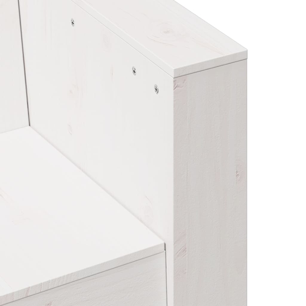 Canapea de grădină 2 locuri, alb 134x60x62 cm, lemn masiv pin GartenMobel Dekor