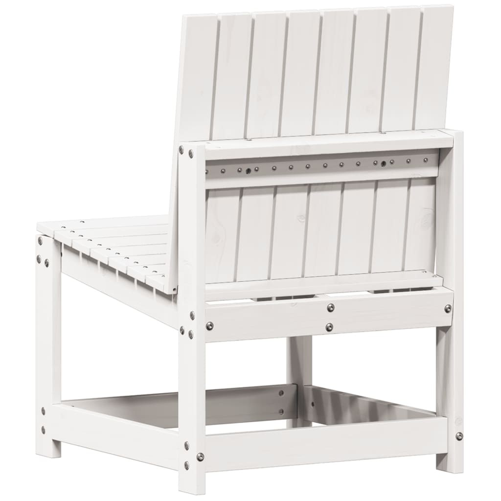 Set mobilier de grădină, 3 piese, alb, lemn masiv de pin GartenMobel Dekor