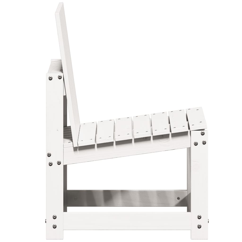 Set mobilier de grădină, 3 piese, alb, lemn masiv de pin GartenMobel Dekor