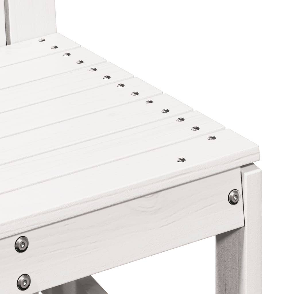 Set mobilier de grădină, 3 piese, alb, lemn masiv de pin GartenMobel Dekor