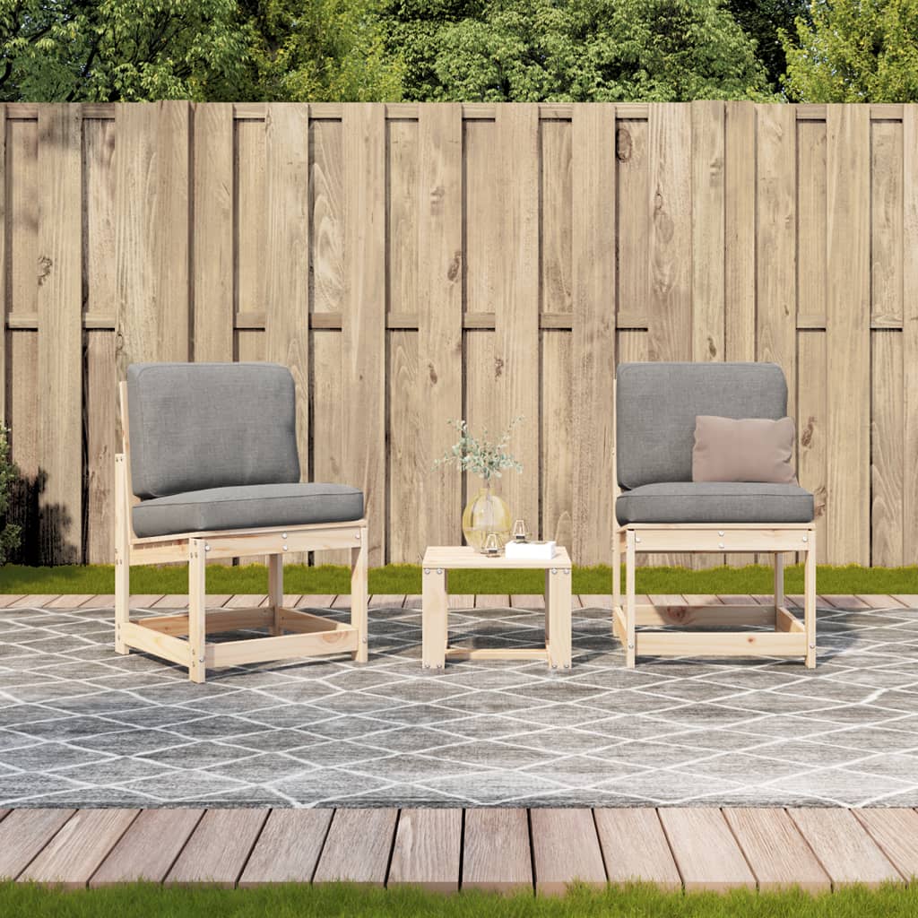 Set mobilier de grădină, 3 piese, lemn masiv de pin GartenMobel Dekor
