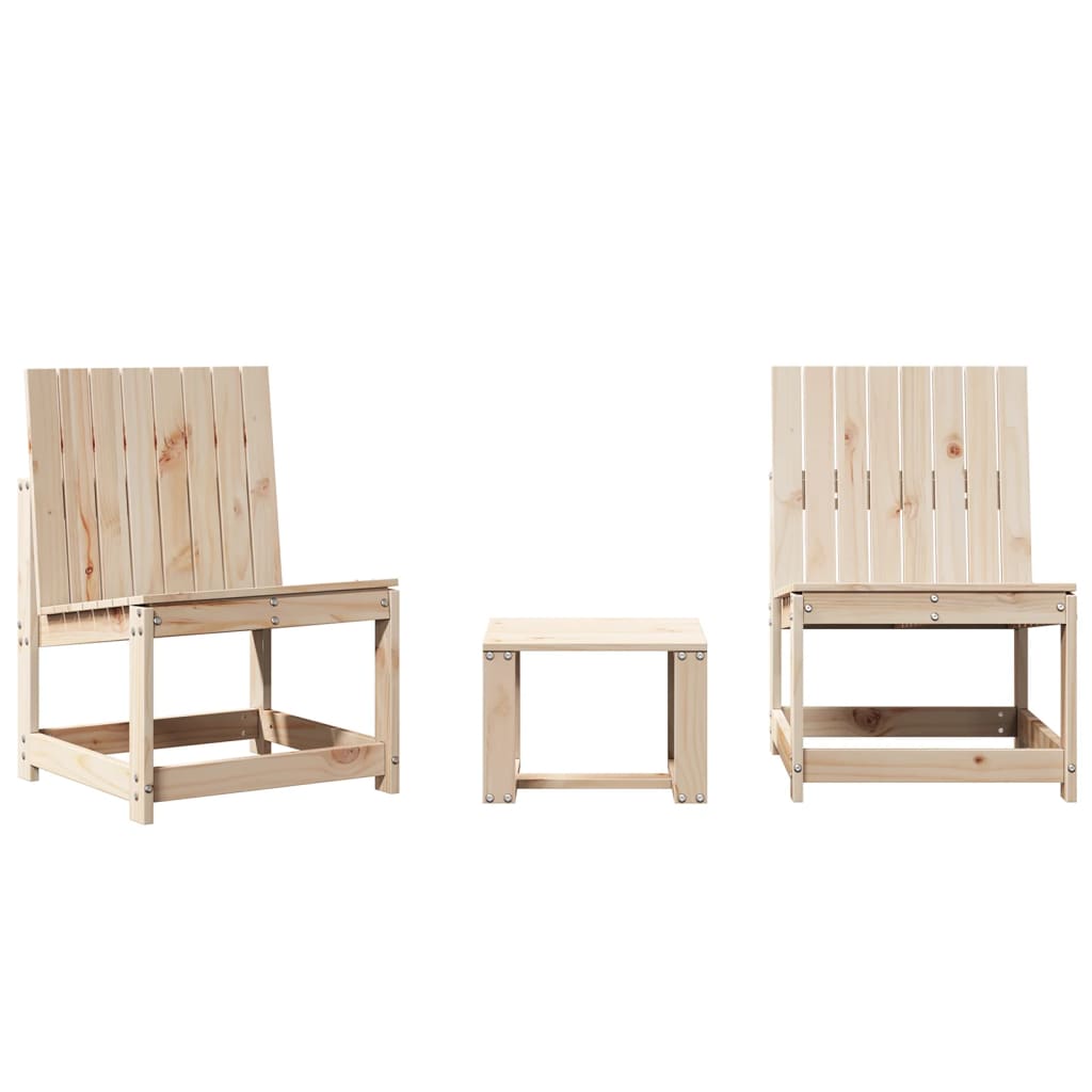 Set mobilier de grădină, 3 piese, lemn masiv de pin GartenMobel Dekor