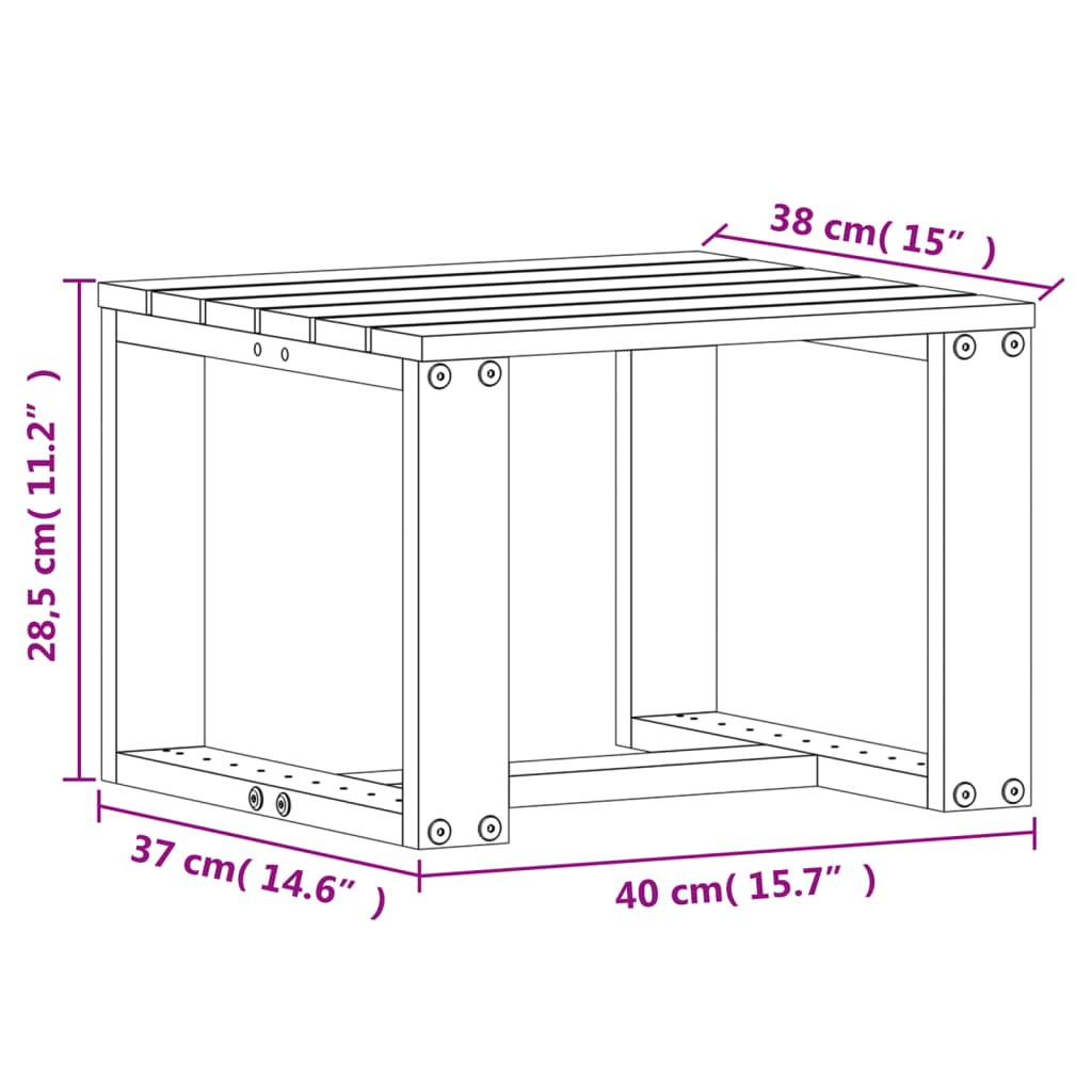 Set mobilier de grădină, 3 piese, lemn masiv de pin GartenMobel Dekor