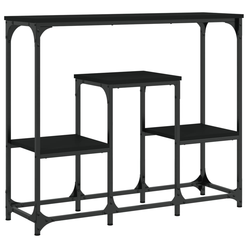 Măsuță consolă, negru, 89,5x28x76 cm, lemn prelucrat GartenMobel Dekor