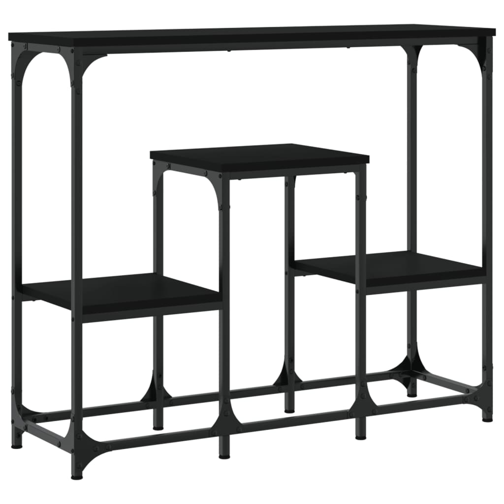 Măsuță consolă, negru, 89,5x28x76 cm, lemn prelucrat GartenMobel Dekor