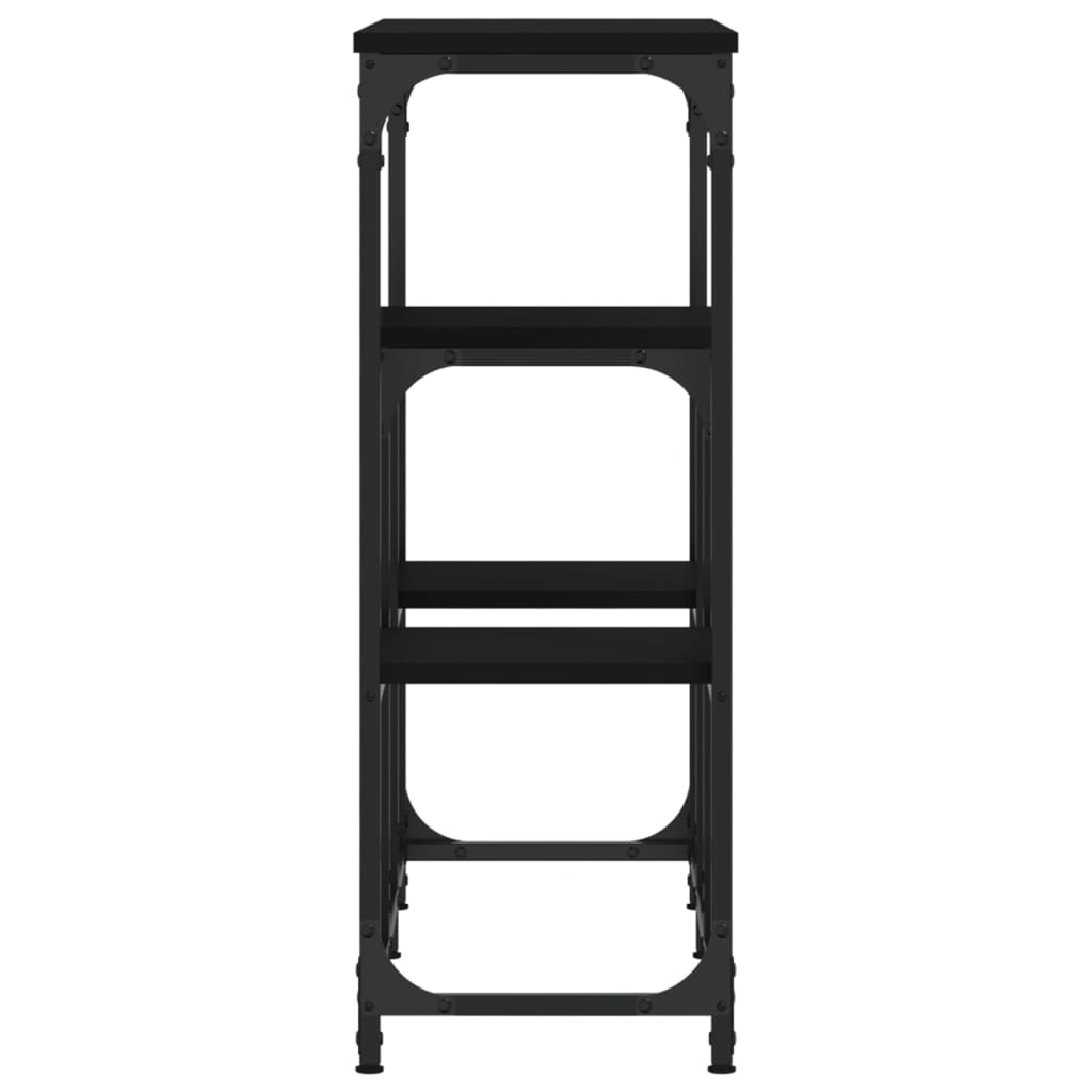 Măsuță consolă, negru, 89,5x28x76 cm, lemn prelucrat GartenMobel Dekor