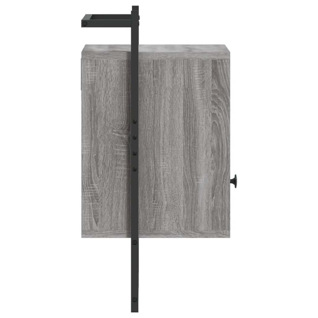 Noptieră de perete, gri sonoma, 40x30x61 cm, lemn prelucrat GartenMobel Dekor