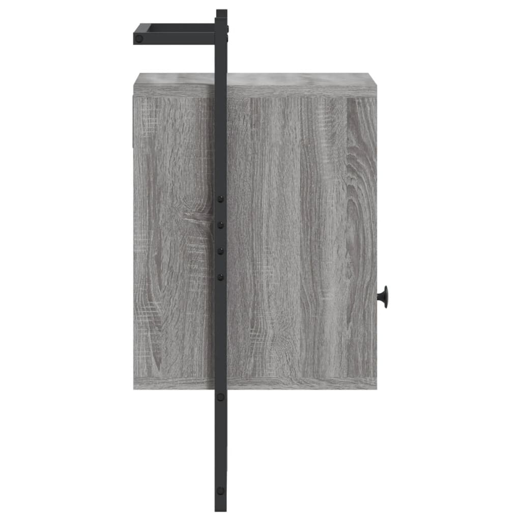 Noptiere de perete, 2 buc., gri sonoma, 40x30x61 cm, lemn GartenMobel Dekor