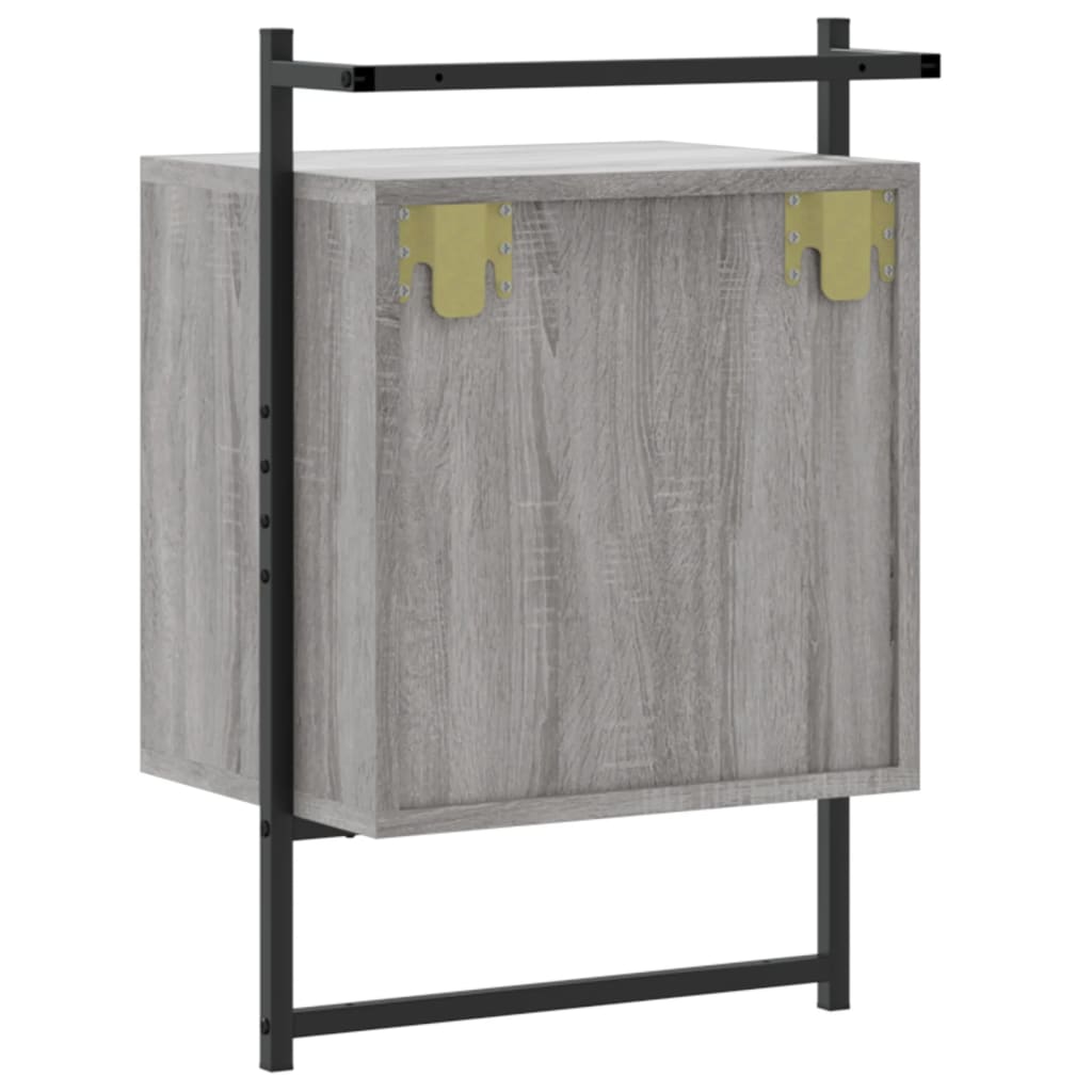 Noptiere de perete, 2 buc., gri sonoma, 40x30x61 cm, lemn GartenMobel Dekor
