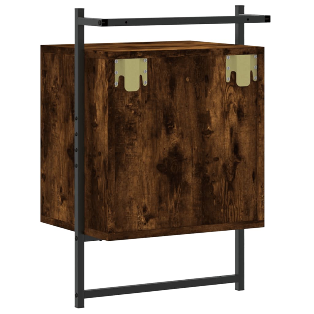 Noptiere de perete, 2 buc., stejar fumuriu, 40x30x61 cm, lemn GartenMobel Dekor