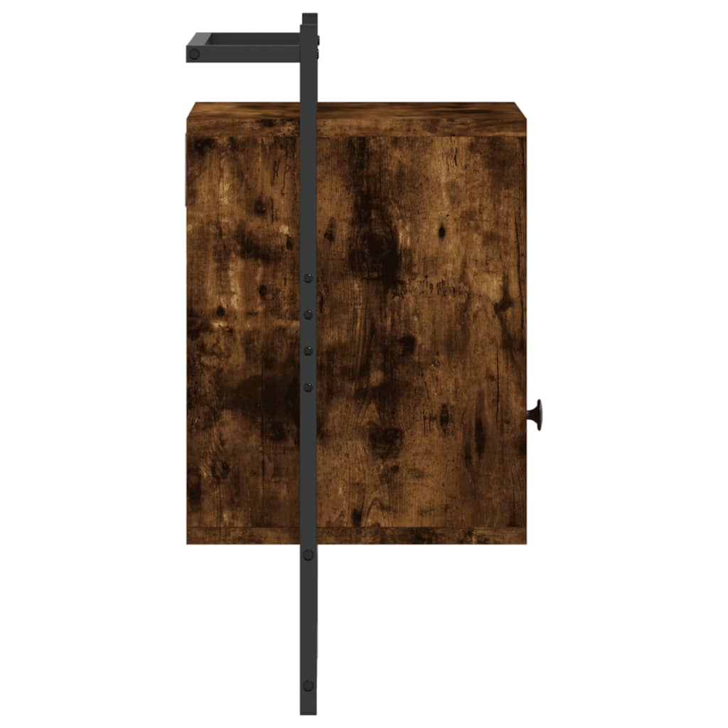 Noptiere de perete, 2 buc., stejar fumuriu, 40x30x61 cm, lemn GartenMobel Dekor