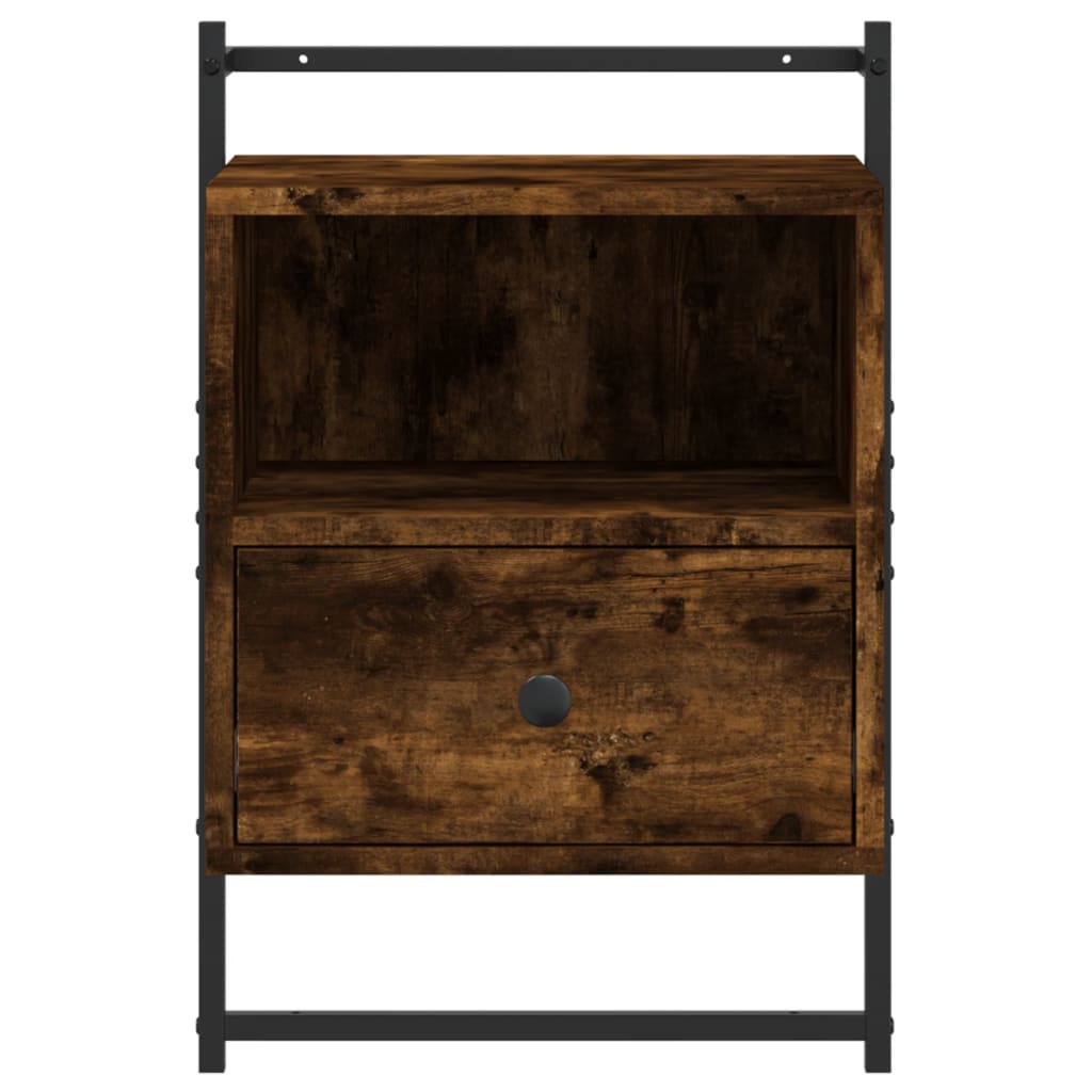 Noptiere de perete, 2 buc., stejar fumuriu, 40x30x61 cm, lemn GartenMobel Dekor