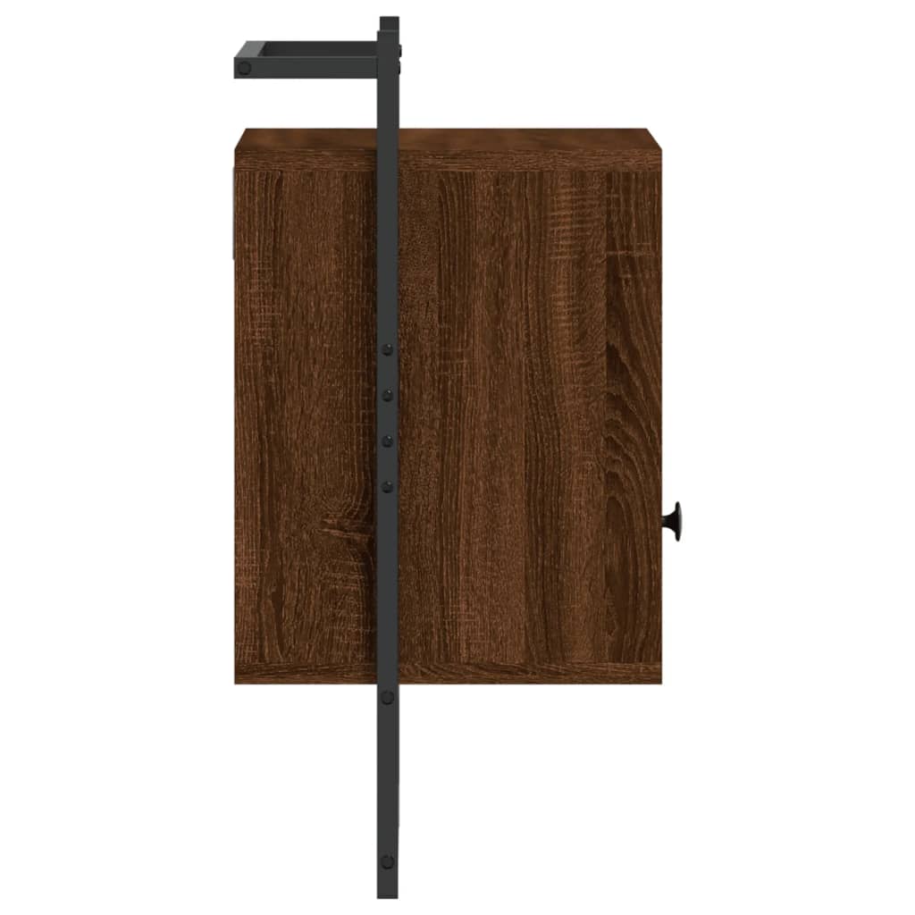 Noptiere de perete, 2 buc., stejar maro, 40x30x61 cm, lemn GartenMobel Dekor