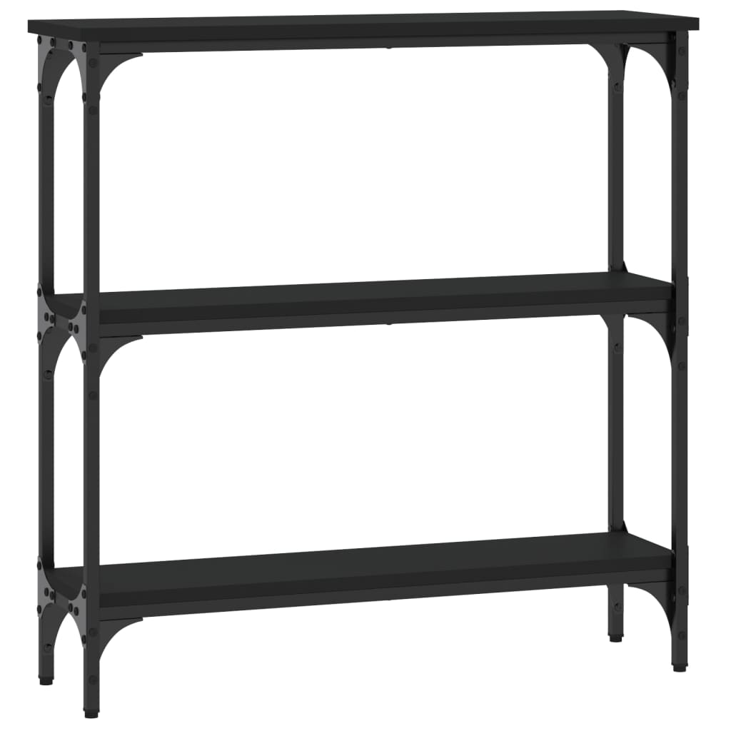 Masă consolă, negru, 75x22,5x75 cm, lemn prelucrat GartenMobel Dekor