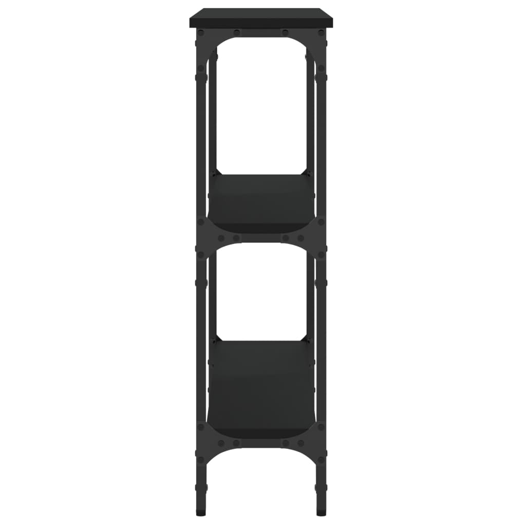 Masă consolă, negru, 75x22,5x75 cm, lemn prelucrat GartenMobel Dekor