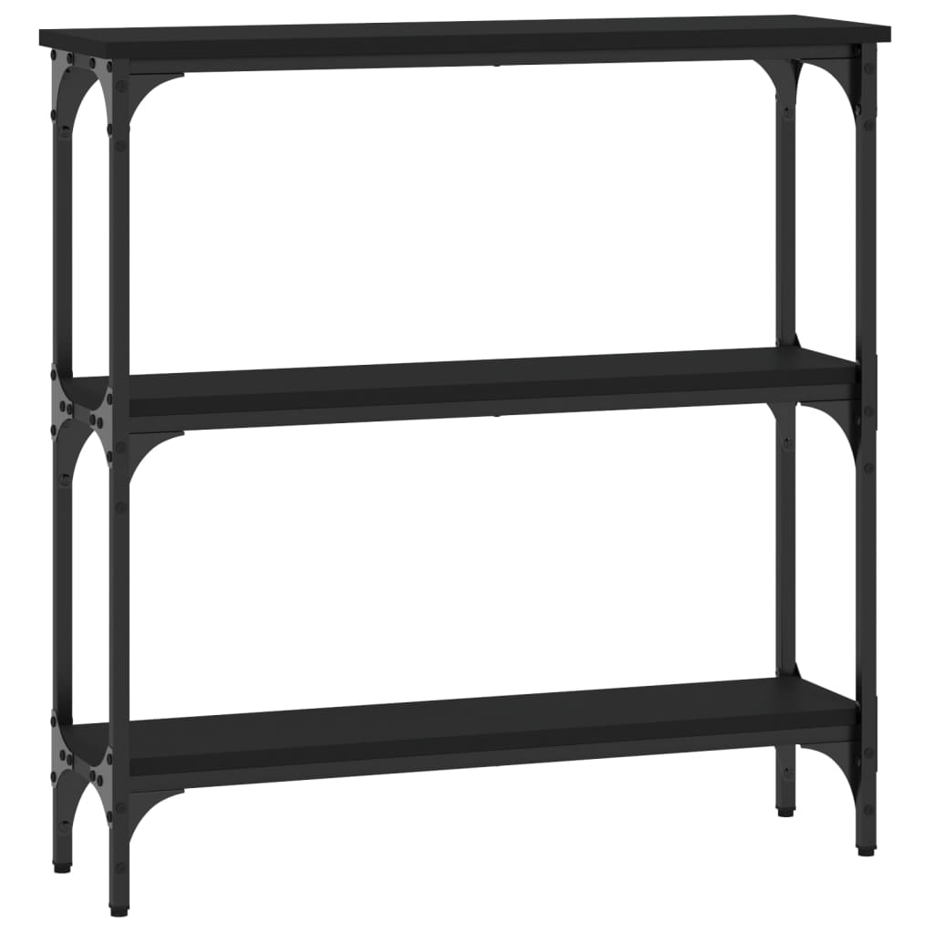 Masă consolă, negru, 75x22,5x75 cm, lemn prelucrat GartenMobel Dekor