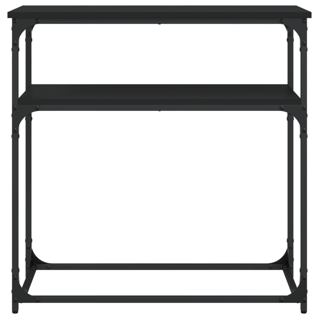 Masă consolă, negru, 75x35,5x75 cm, lemn prelucrat GartenMobel Dekor