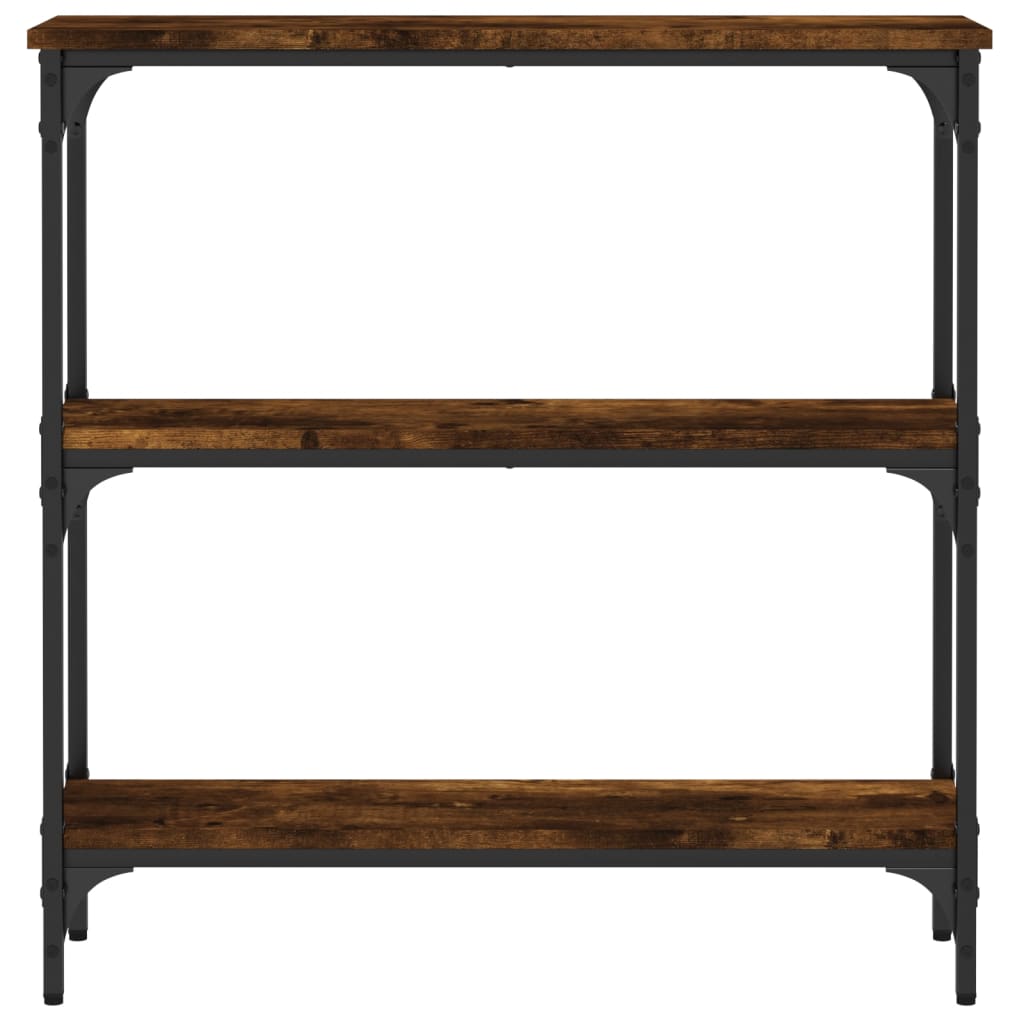 Măsuță consolă, stejar fumuriu, 75x22,5x75 cm, lemn prelucrat GartenMobel Dekor