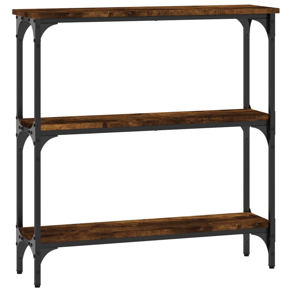 Măsuță consolă, stejar fumuriu, 75x22,5x75 cm, lemn prelucrat GartenMobel Dekor