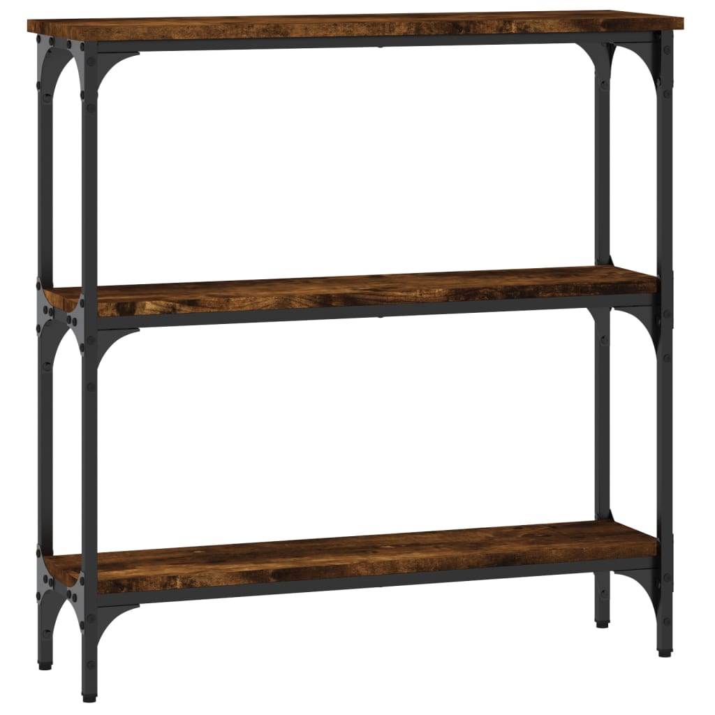 Măsuță consolă, stejar fumuriu, 75x22,5x75 cm, lemn prelucrat GartenMobel Dekor