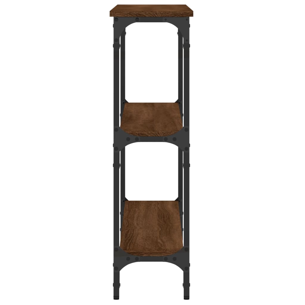 Măsuță consolă, stejar maro, 100x22,5x75 cm, lemn prelucrat GartenMobel Dekor