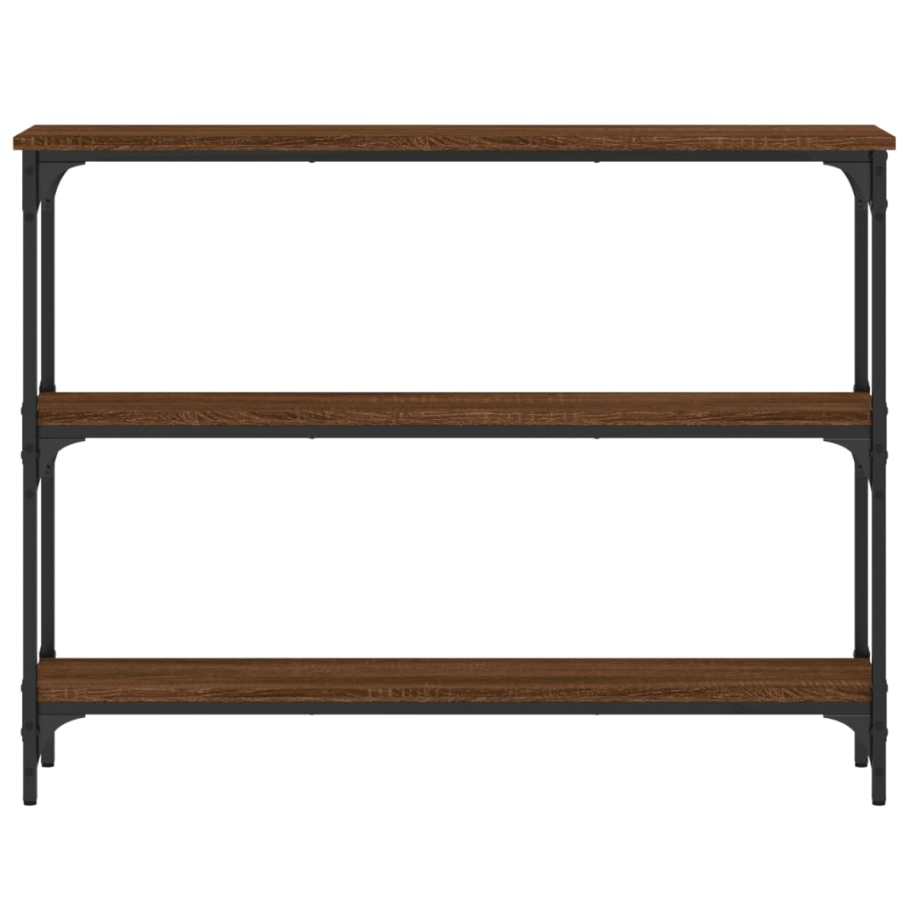 Măsuță consolă, stejar maro, 100x22,5x75 cm, lemn prelucrat GartenMobel Dekor