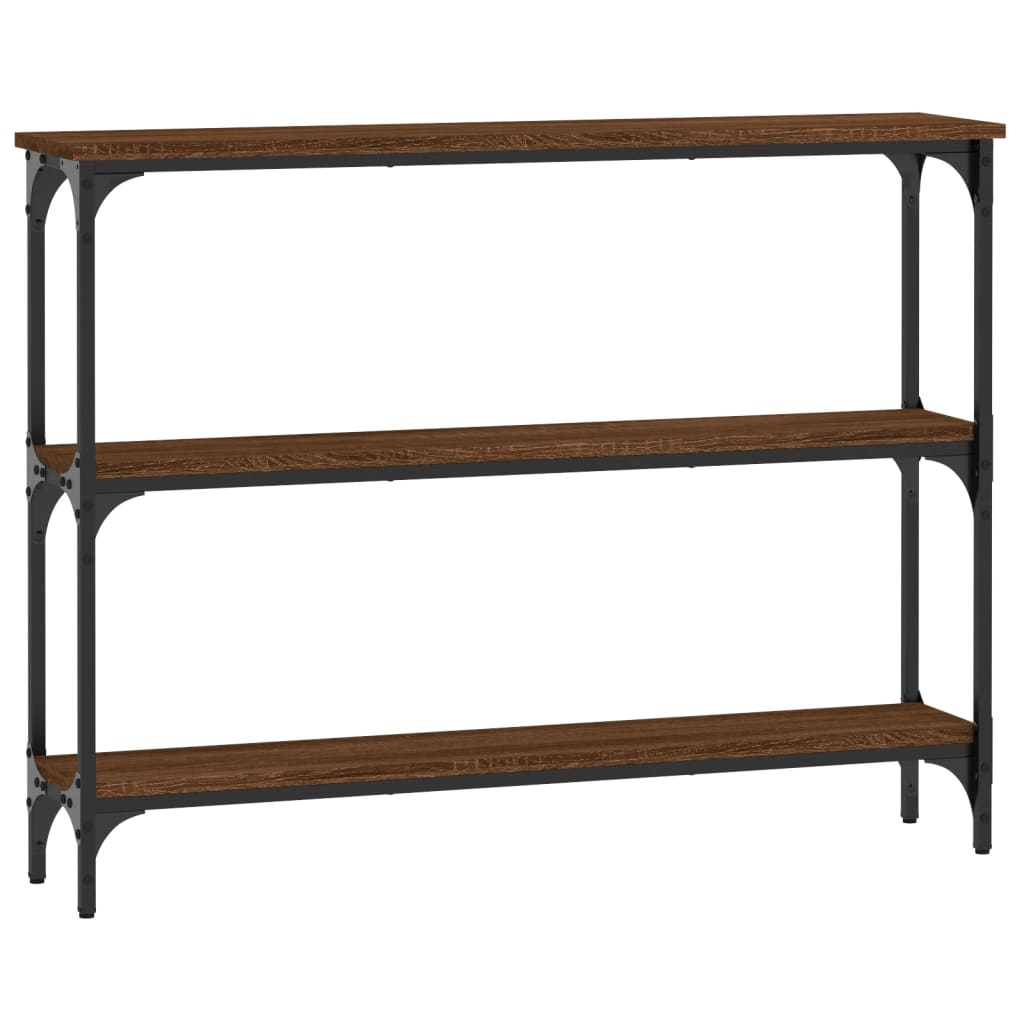 Măsuță consolă, stejar maro, 100x22,5x75 cm, lemn prelucrat GartenMobel Dekor